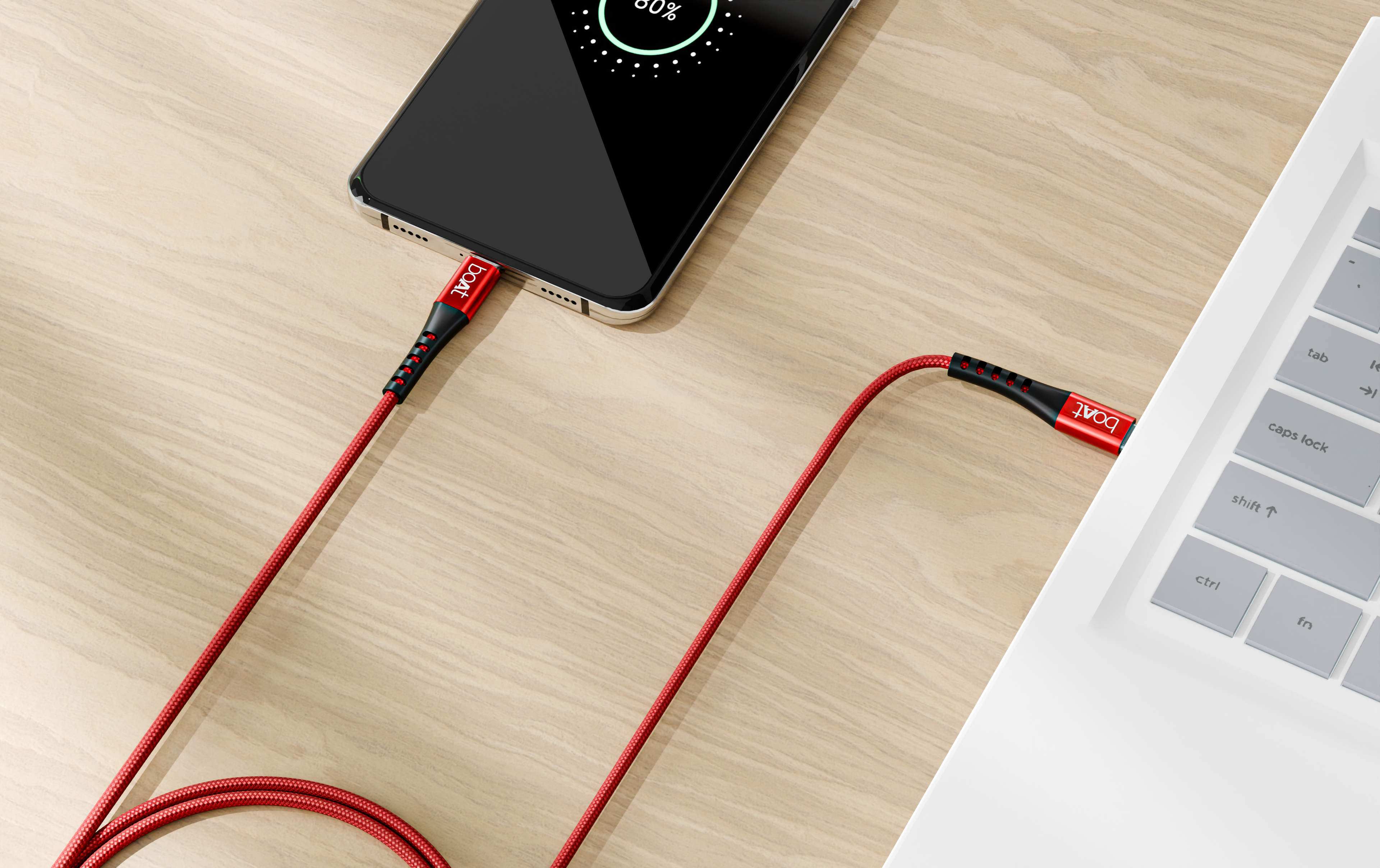 boAt C600 Fast Charging Cable | Charging Cable with 1.5m Cable, Nylon Braided Cable, 100 PD Fast Charging, USB 3.2 Gen 2