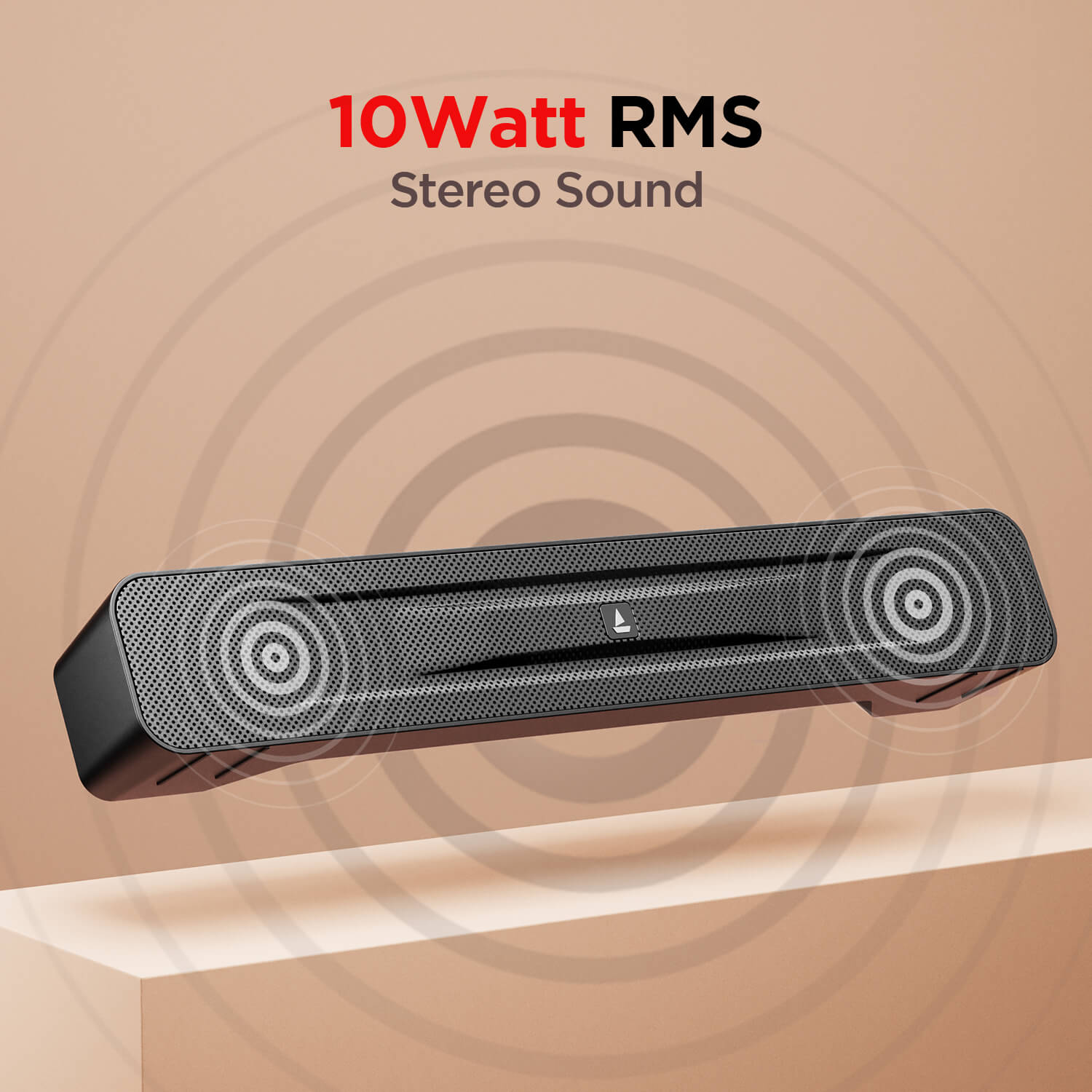 boAt Aavante Bar 508 | Bluetooth Soundbar with 10W RMS Sound, Dual EQ Modes, Built In Mic, Stylish & Portable Design