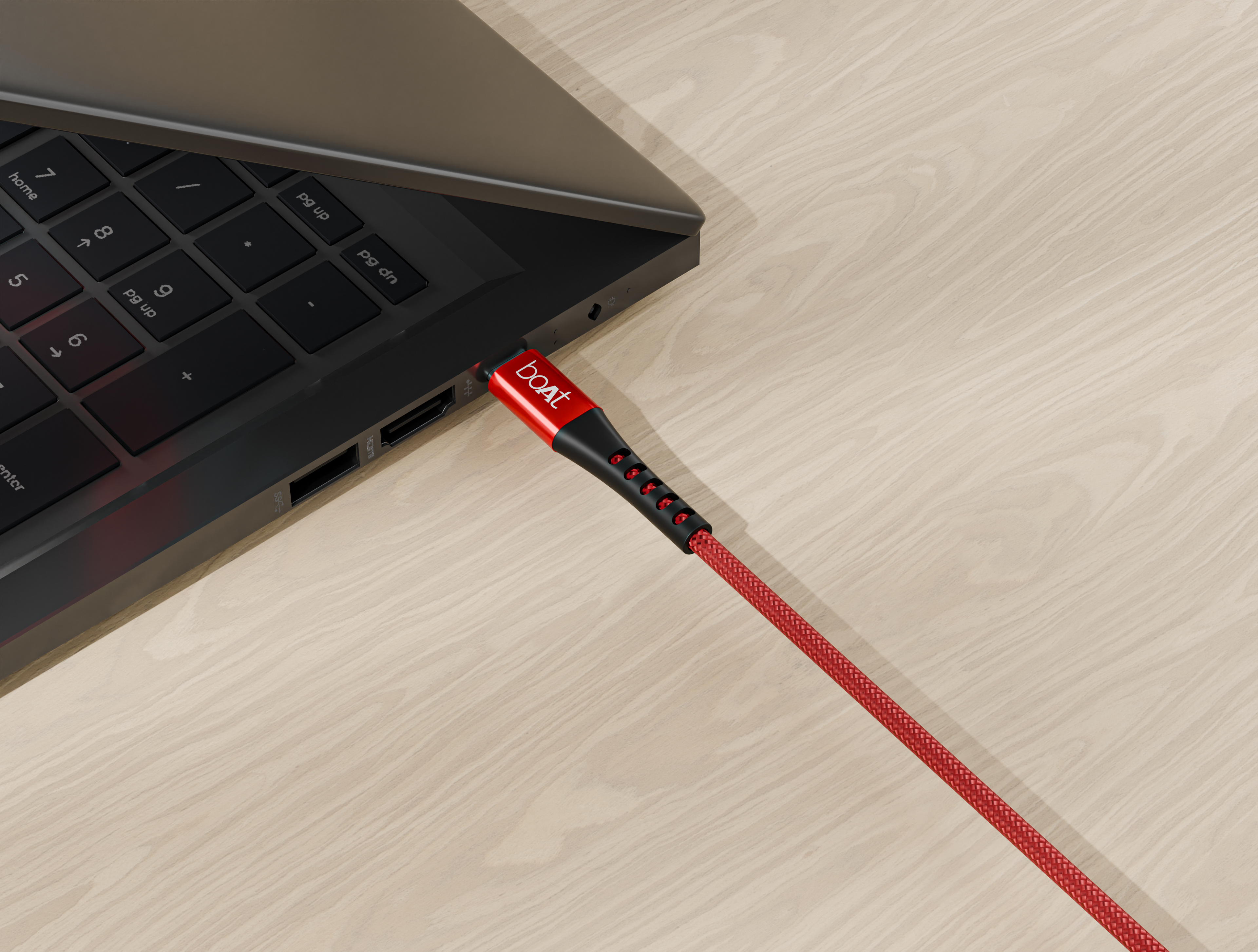 boAt C600 Fast Charging Cable | Charging Cable with 1.5m Cable, Nylon Braided Cable, 100 PD Fast Charging, USB 3.2 Gen 2