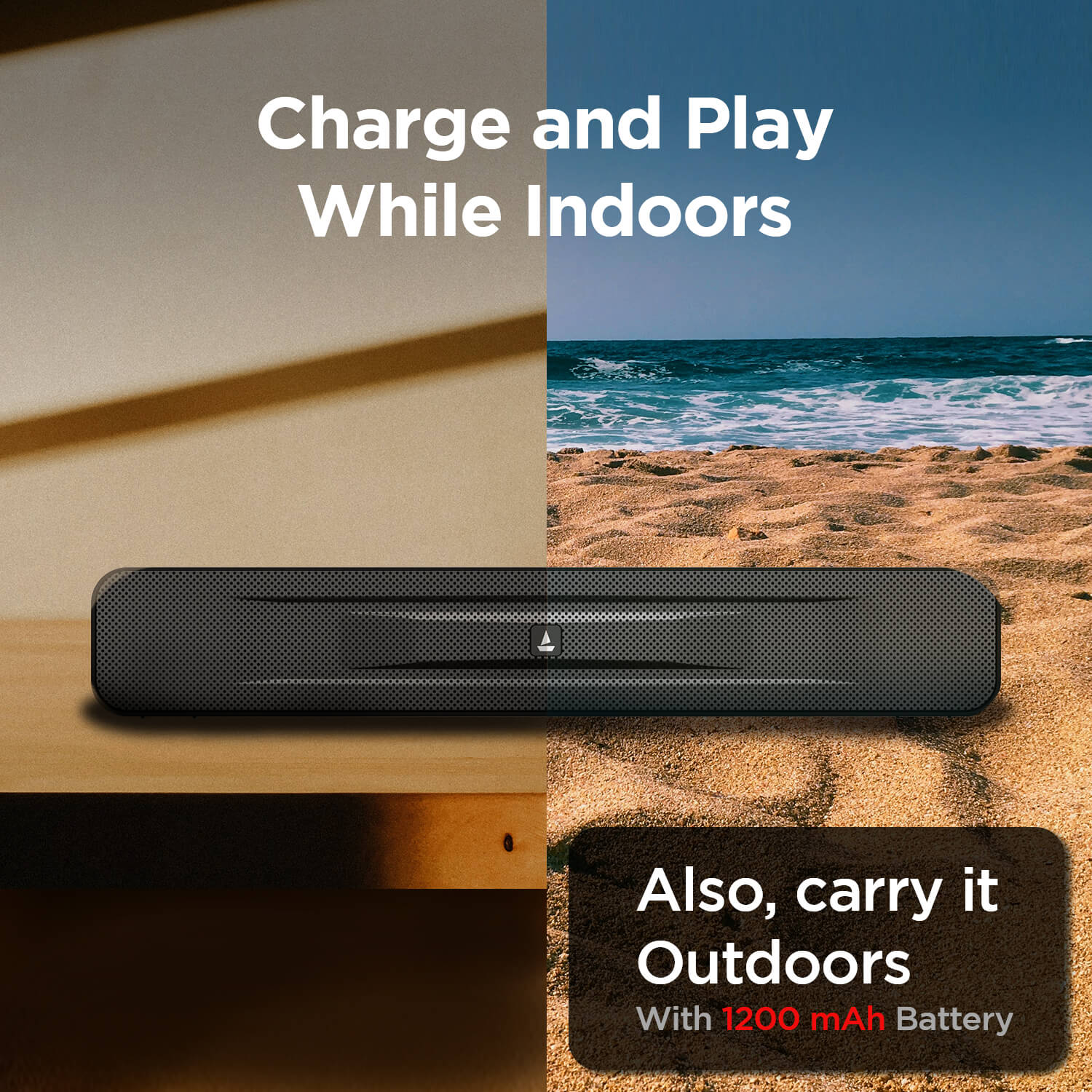 boAt Aavante Bar 508 | Bluetooth Soundbar with 10W RMS Sound, Dual EQ Modes, Built In Mic, Stylish & Portable Design