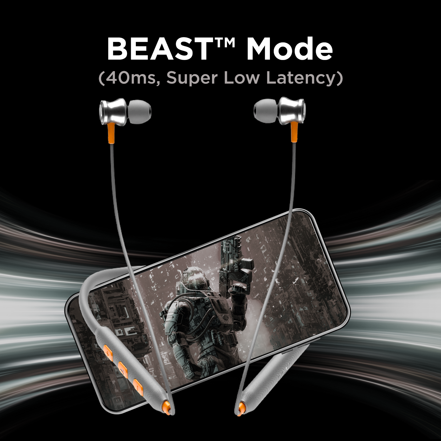 boAt Rockerz 185 Pro | Wireless Neckband with ENx™ Technology, 10mm Drivers, BEAST™ Mode, ASAP™ Charge, Dual Pairing feature