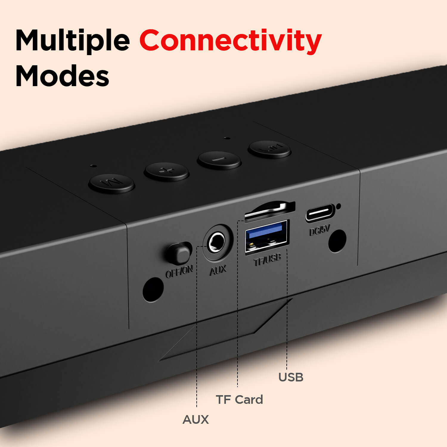 boAt Aavante Bar 508 | Bluetooth Soundbar with 10W RMS Sound, Dual EQ Modes, Built In Mic, Stylish & Portable Design