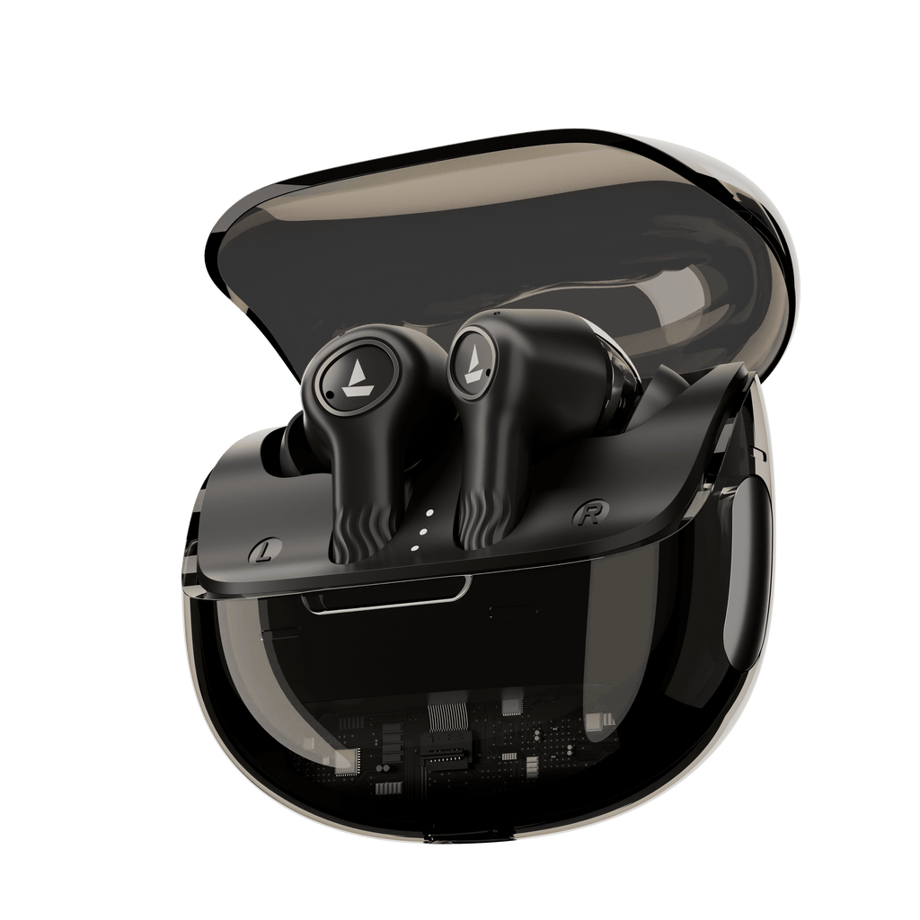 boAt Nirvana Crystl | Wireless Earbuds with 100 Hours Playback, Upto 32dB ANC, BEAST™ Mode, Adaptive EQ by Mimi