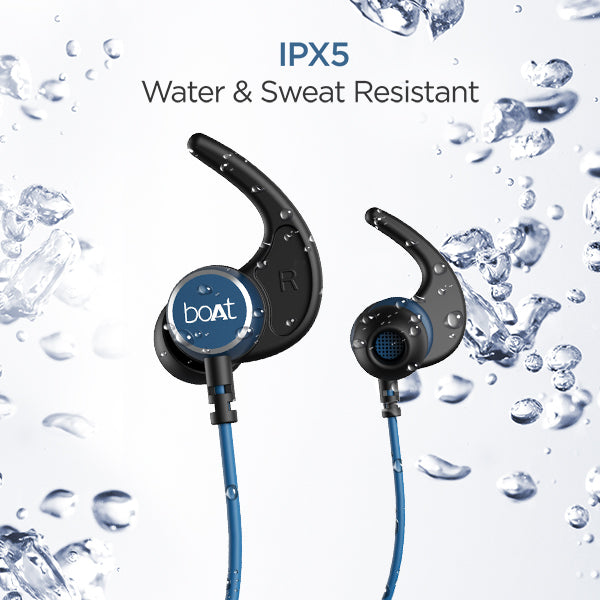 boAt Rockerz 235 V2 | Bluetooth Stereo Wireless Earphone with Up to 8 Hours of Uninterrupted Music, Fast Charging, IPX5 sweat and water resistance
