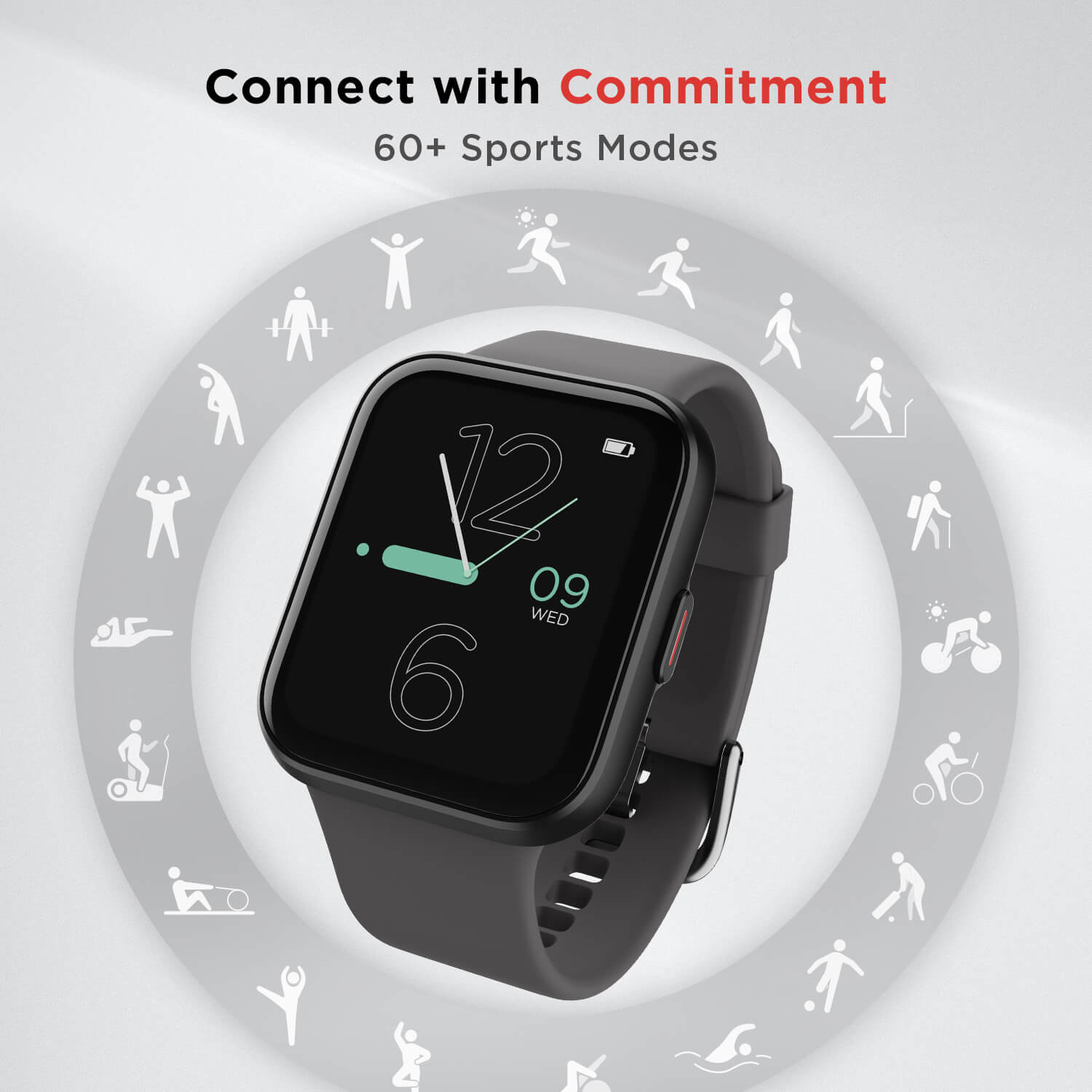 boAt Wave Fit Call | Alexa Built-in Smart Watch with 1.69" (4.29cm) HD Display, 60+ Sports Modes, HR & SpO2 Monitoring