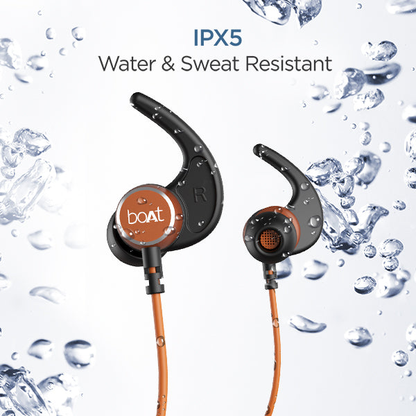 boAt Rockerz 235 V2 | Bluetooth Stereo Wireless Earphone with Up to 8 Hours of Uninterrupted Music, Fast Charging, IPX5 sweat and water resistance