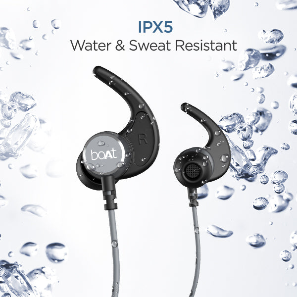 boAt Rockerz 235 V2 | Bluetooth Stereo Wireless Earphone with Up to 8 Hours of Uninterrupted Music, Fast Charging, IPX5 sweat and water resistance