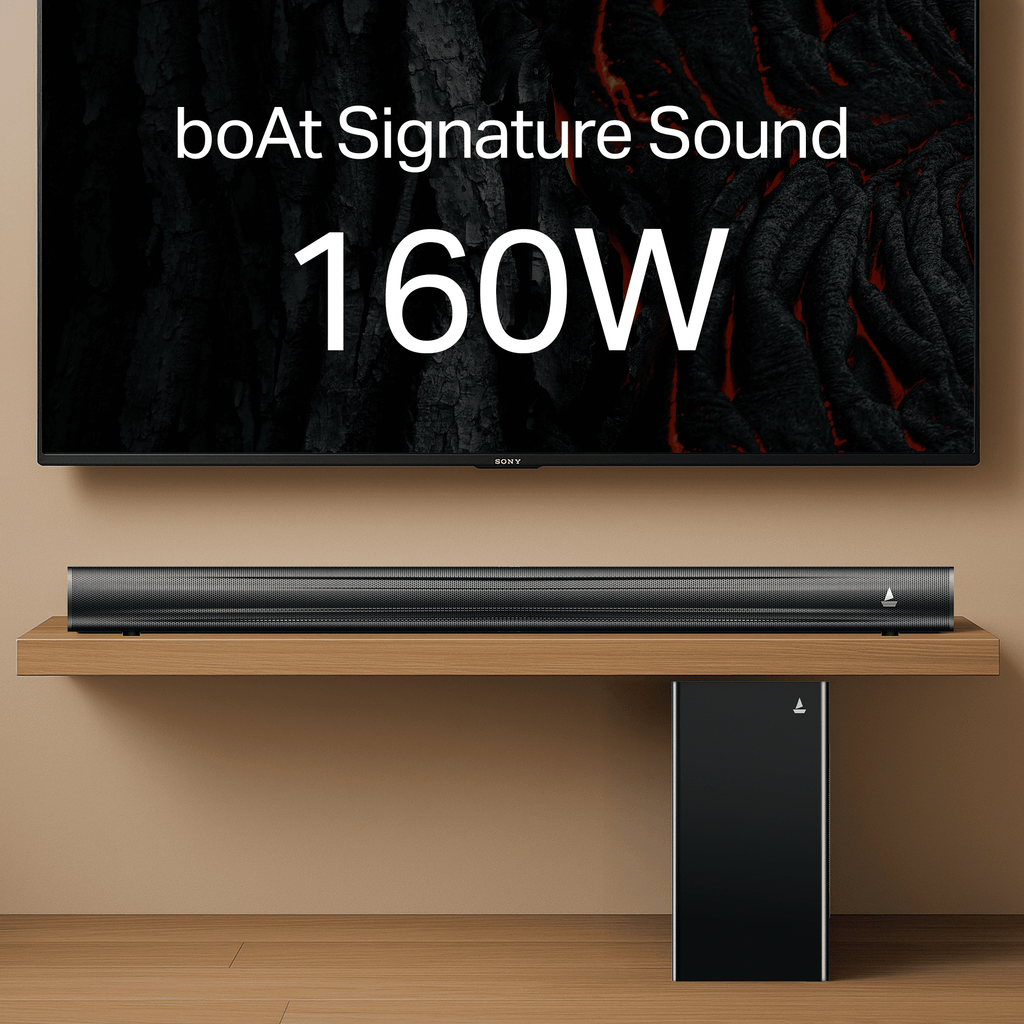 boAt Aavante 2.1 1550 Plus | 160W 2.1 Channel Soundbar with Bluetooth v5.4, EQ Modes & Master Remote