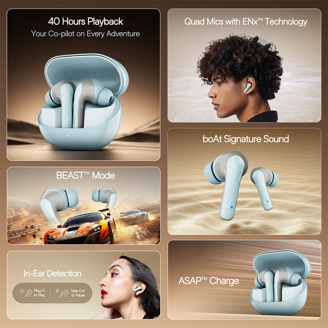 boAt Airdopes 131 Pro Buds | Wireless Earbuds with 40 Hours Playback, ENx™ Tech, BT v5.3, BEAST™ Mode, ASAP™ Charge