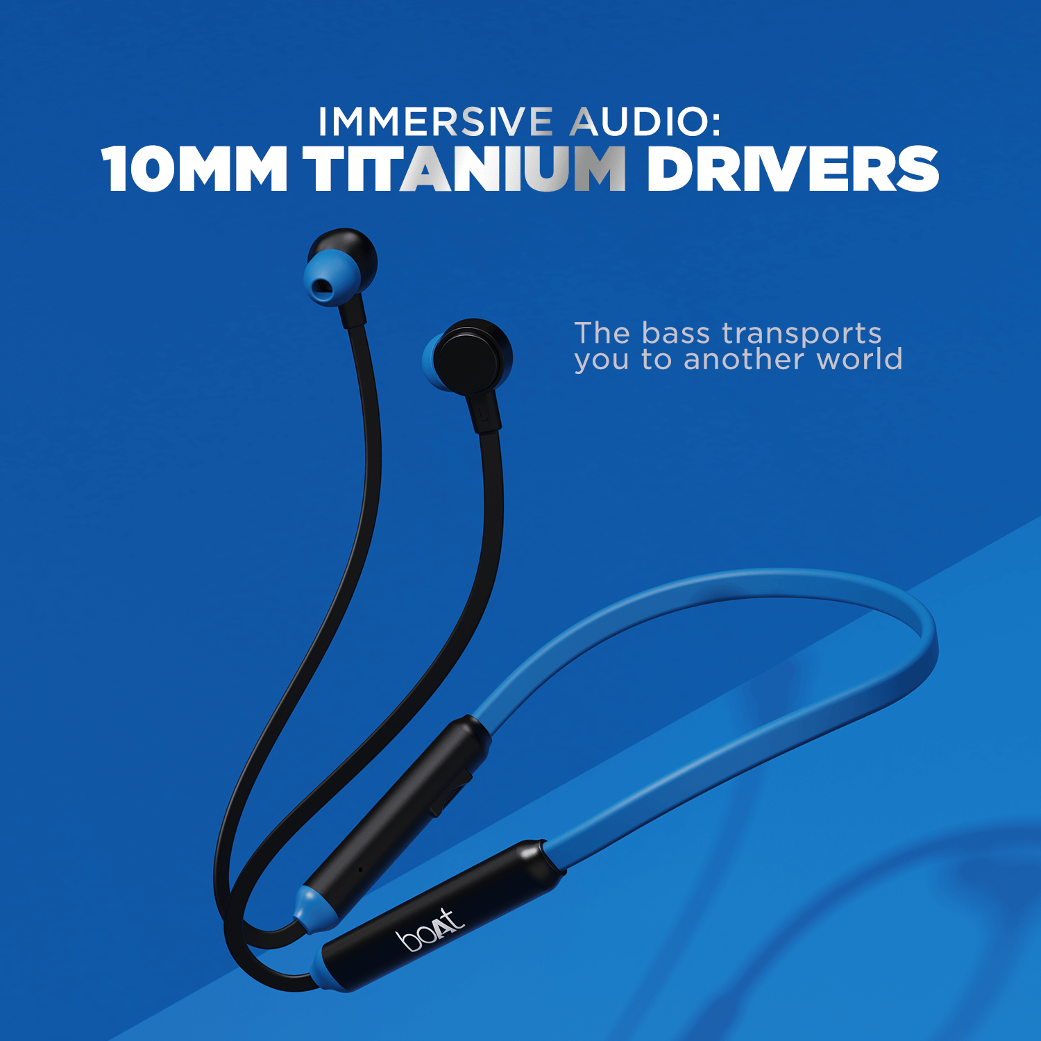 boAt 103 Wireless | Wireless Neckband with 15H Playback, 10mm Drivers, Bluetooth v5.0, IPX4 water-resistant