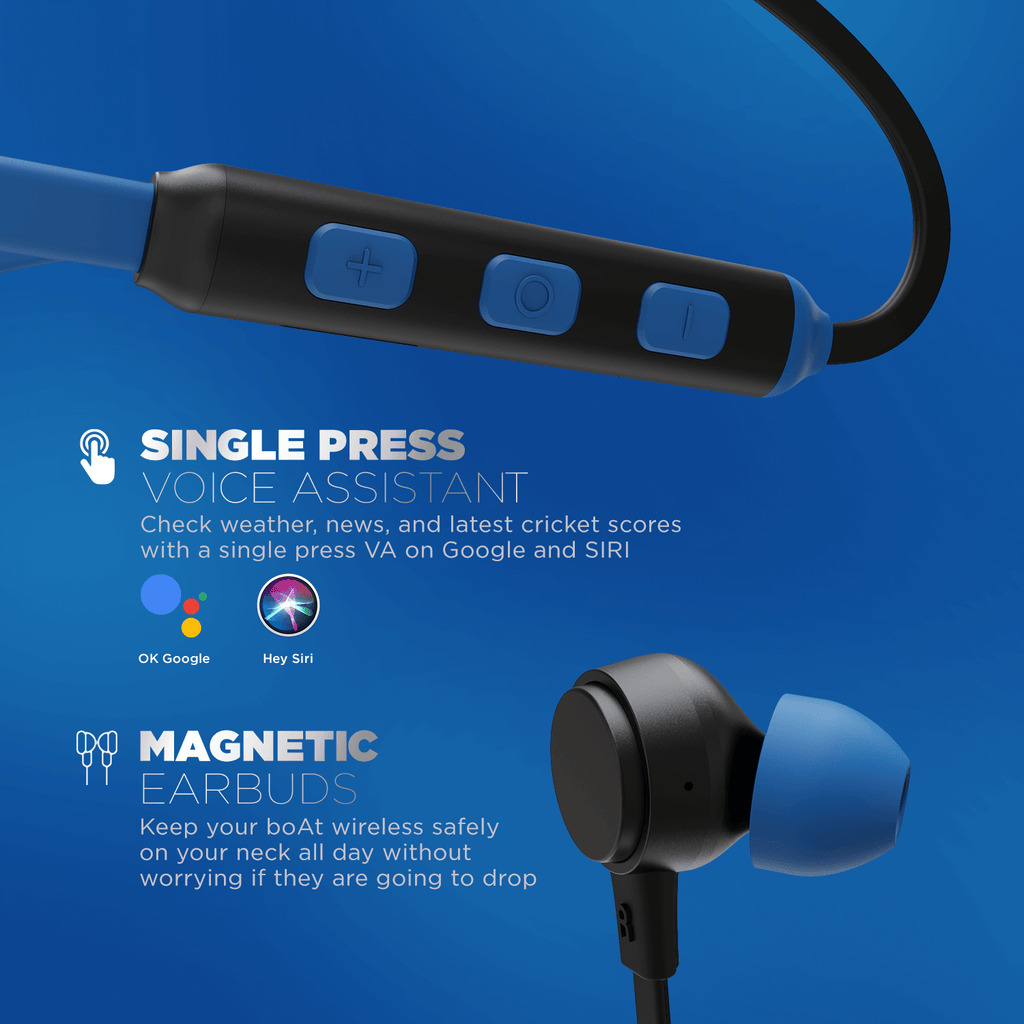 boAt 103 Wireless | Wireless Neckband with 15H Playback, 10mm Drivers, Bluetooth v5.0, IPX4 water-resistant