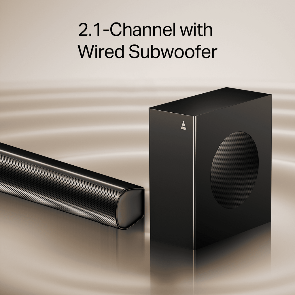 boAt Aavante Pulse | 120W 2.1 Channel Soundbar with Bluetooth v5.4, EQ Modes & Master Remote