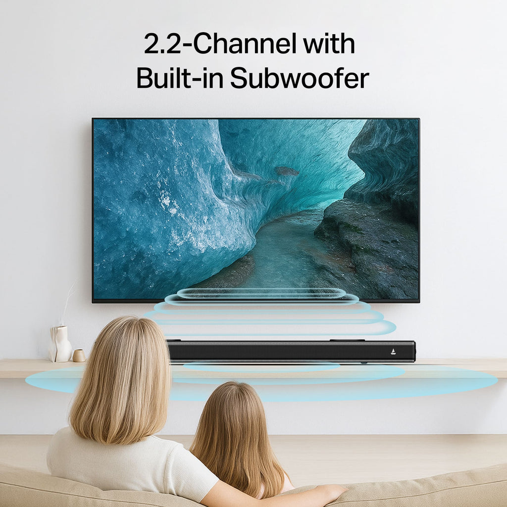 boAt Aavante Raga Plus | 140W 2.2 Channel Soundbar with Built-in Subwoofer & Multi-Connectivity