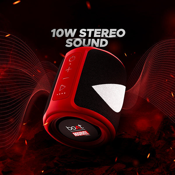 boAt Stone 352 Deadpool Edition | Portable Speaker with 10W RMS Stereo Sound, 12 Hours Playback, TWS Technology, 2200mAh battery