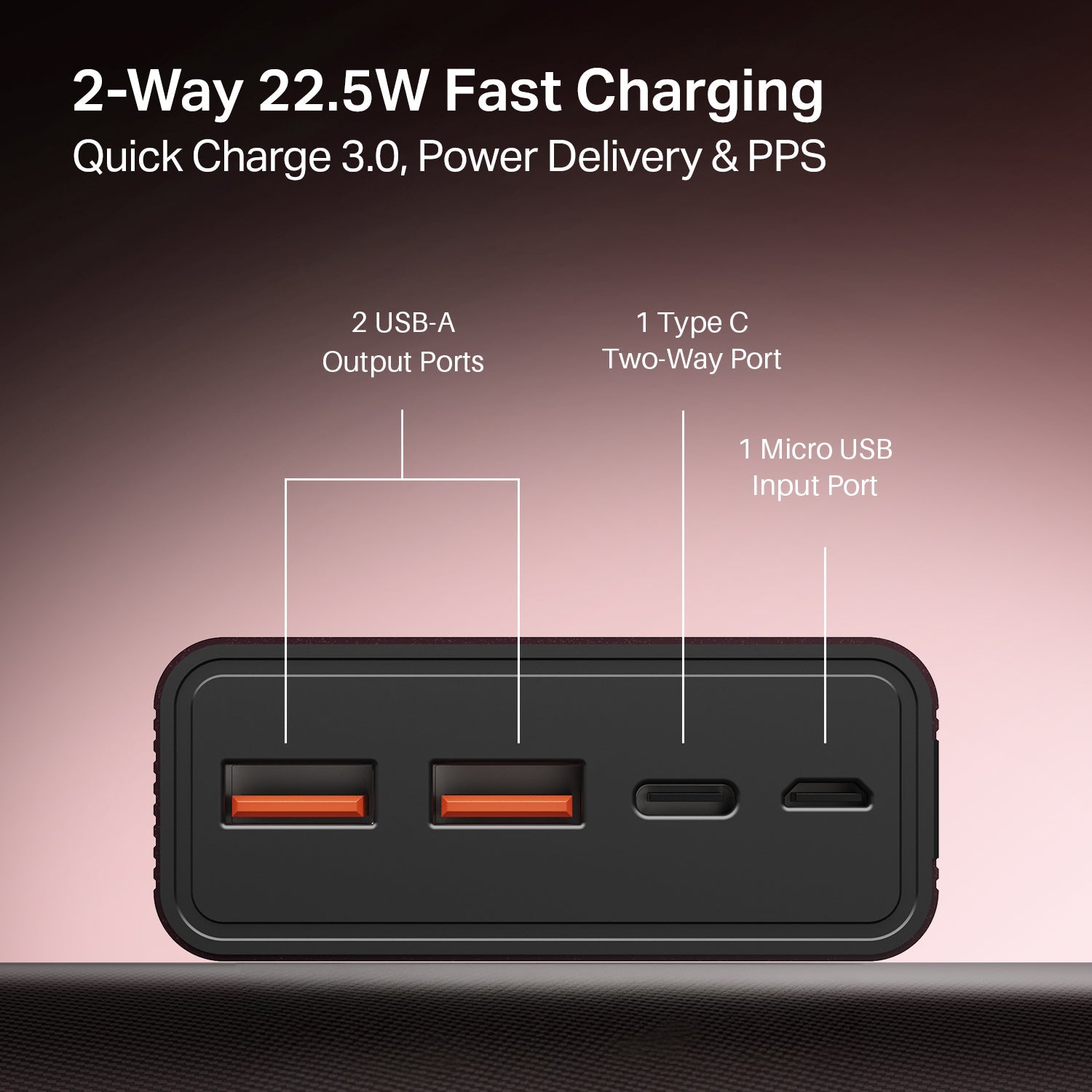 boAt Energyshroom PB400 | Powerbank with 20000mAh battery capacity with Smart IC protection