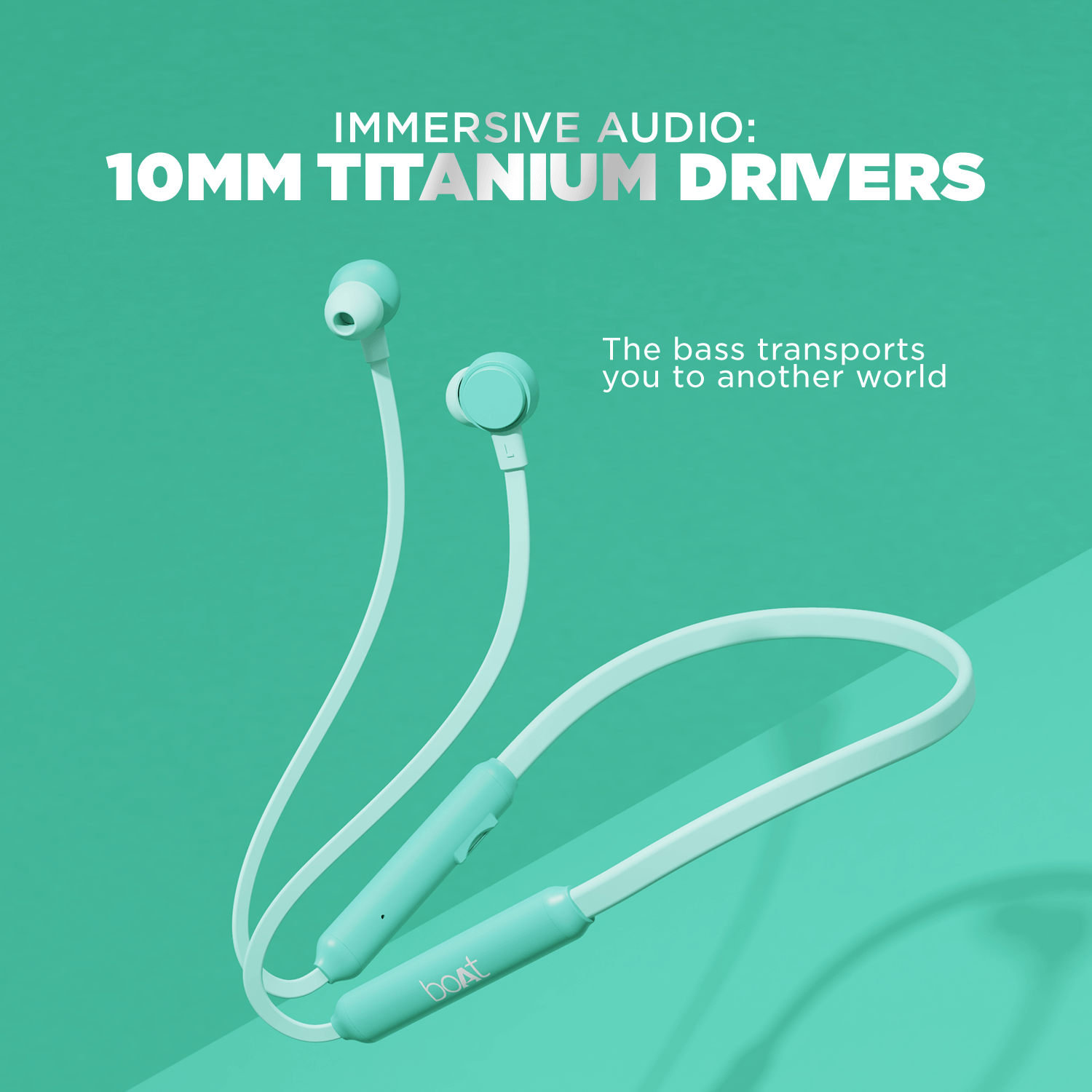 boAt 103 Wireless | Wireless Neckband with 15H Playback, 10mm Drivers, Bluetooth v5.0, IPX4 water-resistant