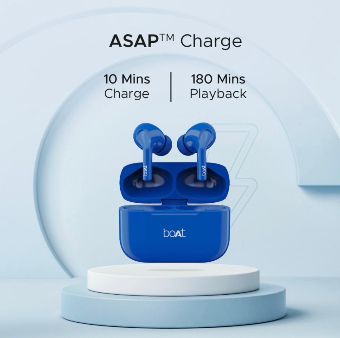 boAt Airdopes 161 | Wireless Earbuds with Massive Playback of upto 40 Hours, IPX5 Water & Sweat Resistance, IWP Technology, Type C Interface