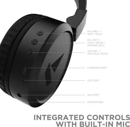 boAt Rockerz 390 V2 | Wireless Headphones with 12H Playback, Bluetooth V4.2, 40mm audio drivers, 300mAh Lithium Battery