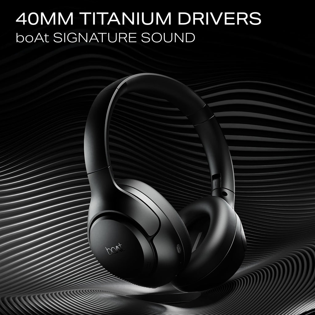 boAt Rockerz 551 ANC Pro | Wireless Headphone with 42dB Hybrid Adaptive ANC, 72 Hours Playtime, Dual Mics with ENx™ Tech