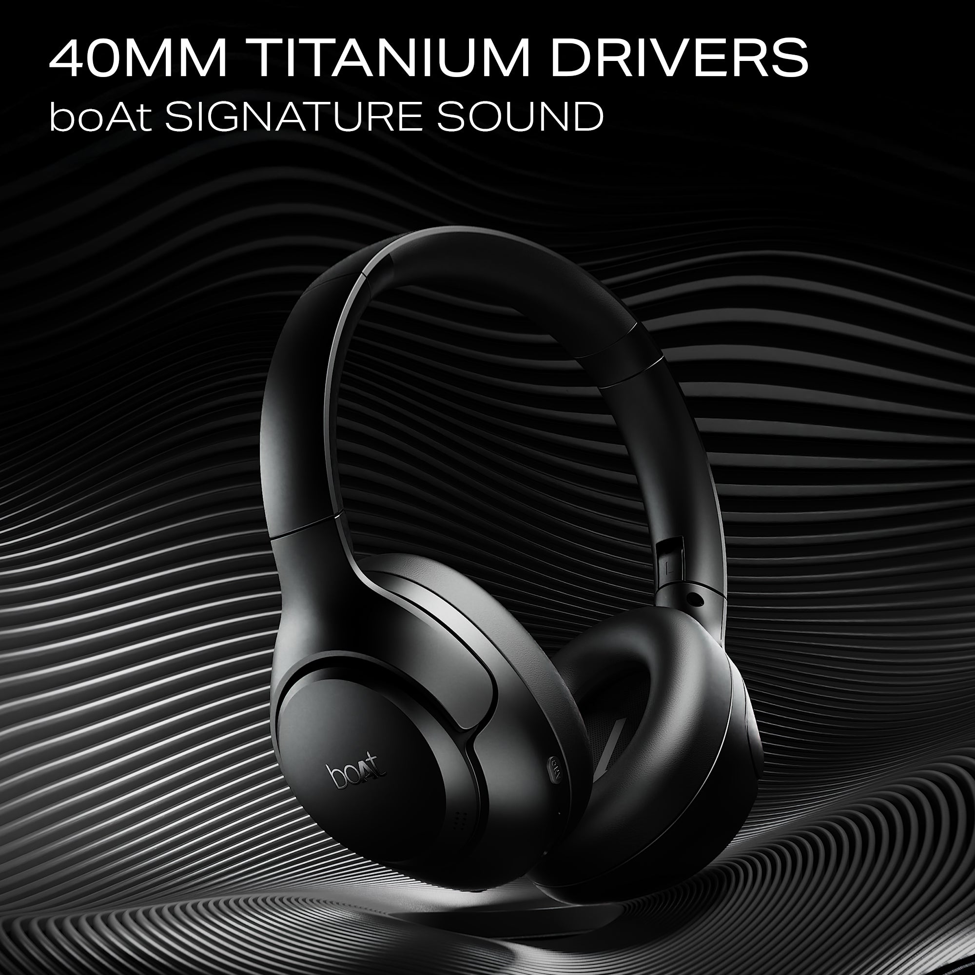 boAt Rockerz 551 ANC Pro | Wireless Headphone with 42dB Hybrid Adaptive ANC, 72 Hours Playtime, Dual Mics with ENx™ Tech