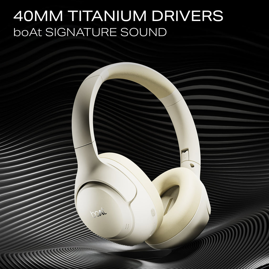 boAt Rockerz 551 ANC Pro | Wireless Headphone with 42dB Hybrid Adaptive ANC, 72 Hours Playtime, Dual Mics with ENx™ Tech