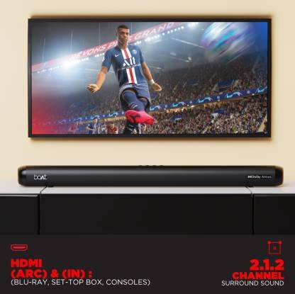 boAt Aavante Bar 4000DA | Powerful 200W Home Theatre Sound, 2.1.2 Channel, Dolby Atmos 3D Technology, Sleek & Minimal Design