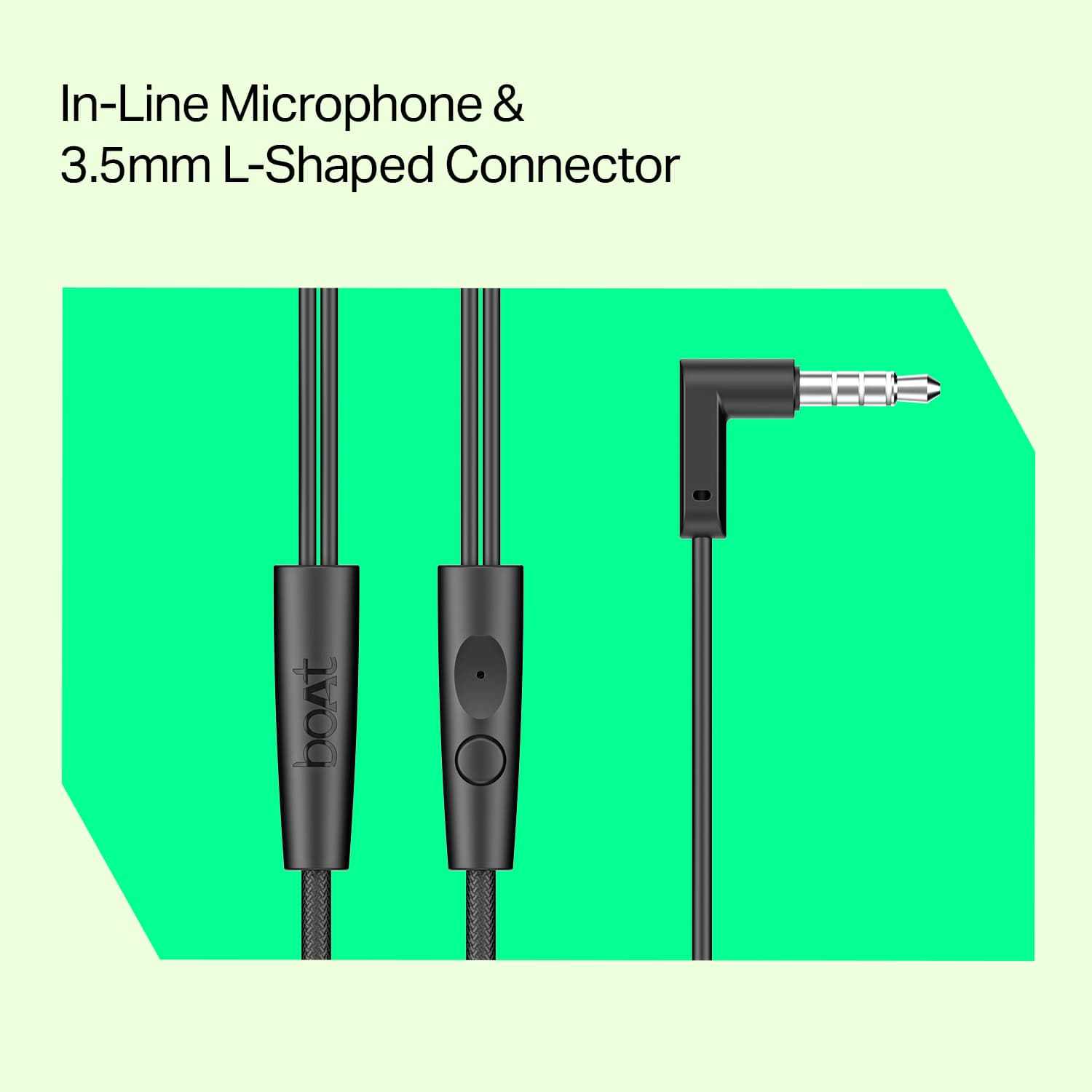 Bassheads 213L | Wired Earphone with 10mm Drivers, boAt Signature Sound, Snug Fit & Braided Cable