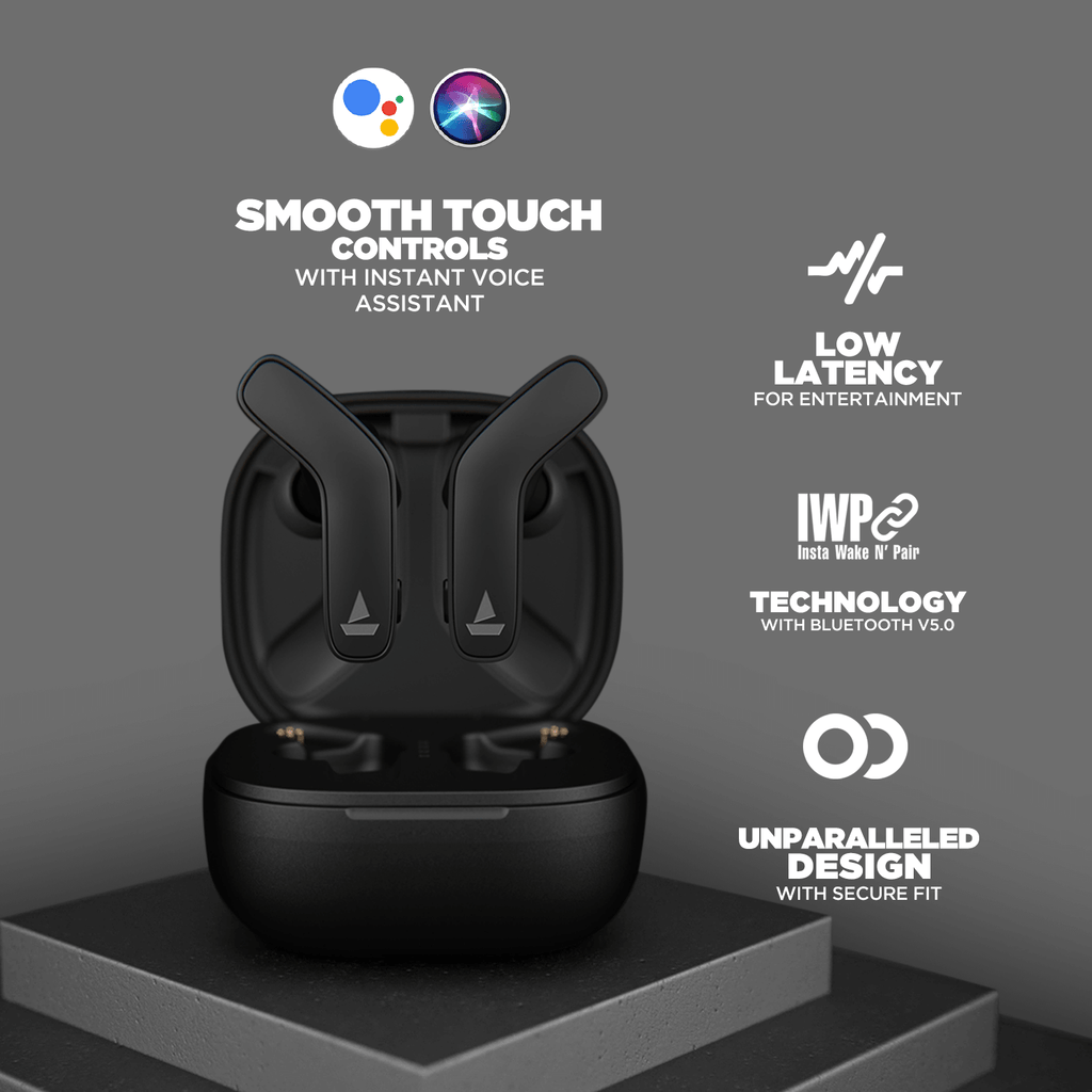 boAt Airdopes 711 | Wireless Gaming Earbuds with Powerful 6mm drivers, Upto 50 hours Playback, 470mAh Charging Case