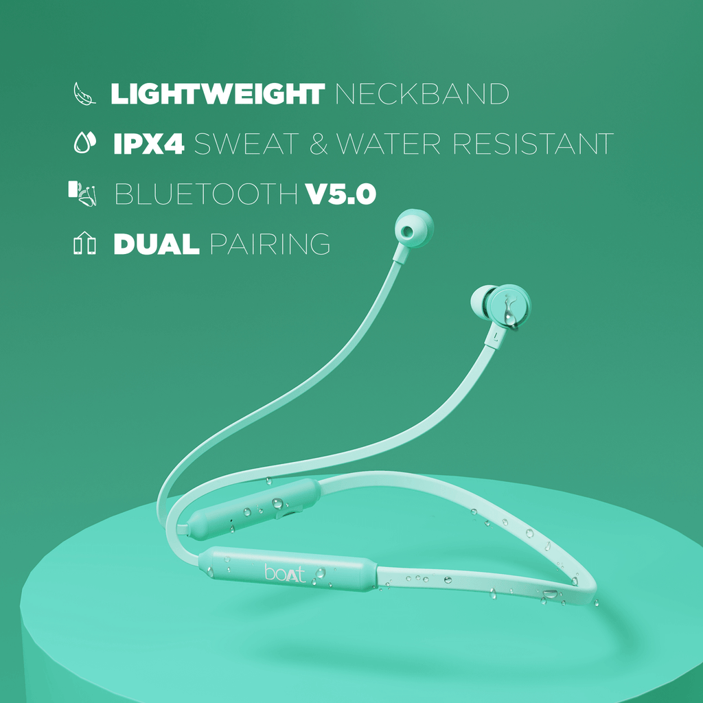 boAt 103 Wireless | Wireless Neckband with 15H Playback, 10mm Drivers, Bluetooth v5.0, IPX4 water-resistant