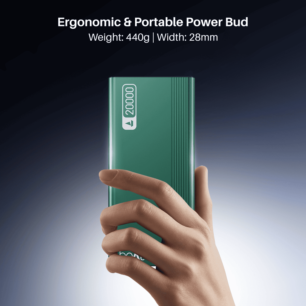 Energyshroom PB401 | Powerbank with 20000mAh Lithium Polymer Battery, Multiple Ports for Simultaneous Charging