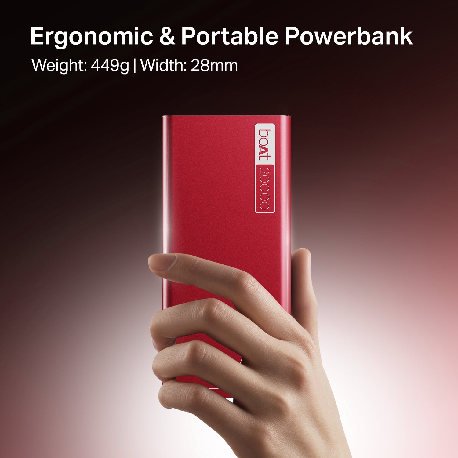 boAt Energyshroom PB400 | Powerbank with 20000mAh battery capacity with Smart IC protection