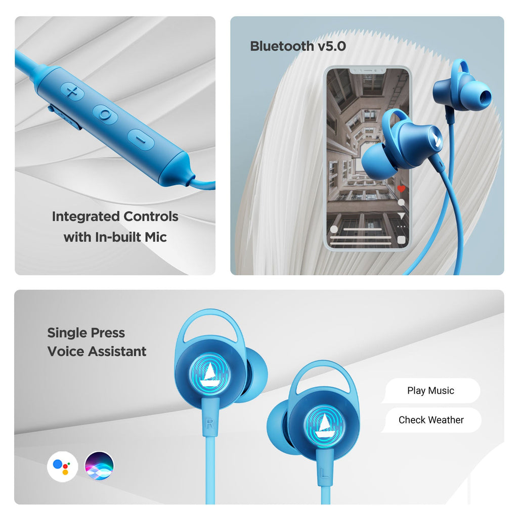 boAt Rockerz 245 V2 | Wireless Bluetooth Earphone with 12mm Dynamic Audio Drivers, Up to 8 Hours of Uninterrupted Music, Fast Charging