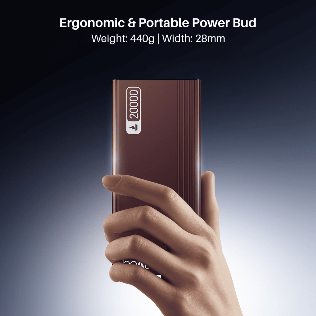 Energyshroom PB401 | Powerbank with 20000mAh Lithium Polymer Battery, Multiple Ports for Simultaneous Charging