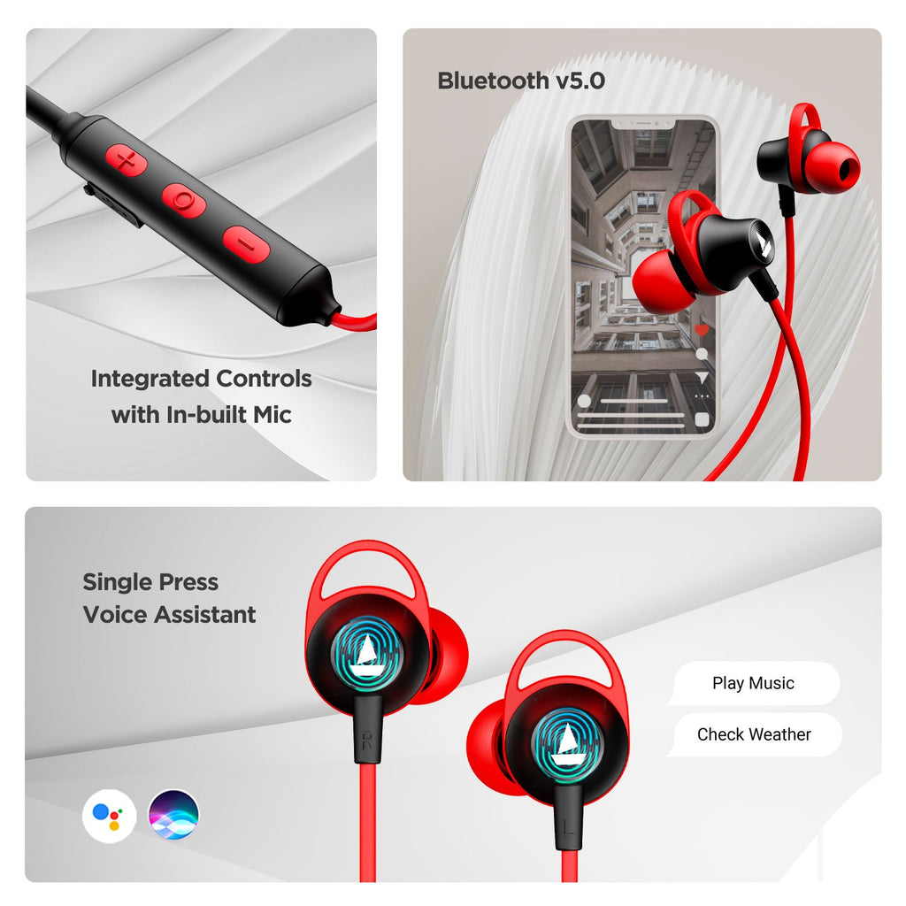 boAt Rockerz 245 V2 | Wireless Bluetooth Earphone with 12mm Dynamic Audio Drivers, Up to 8 Hours of Uninterrupted Music, Fast Charging