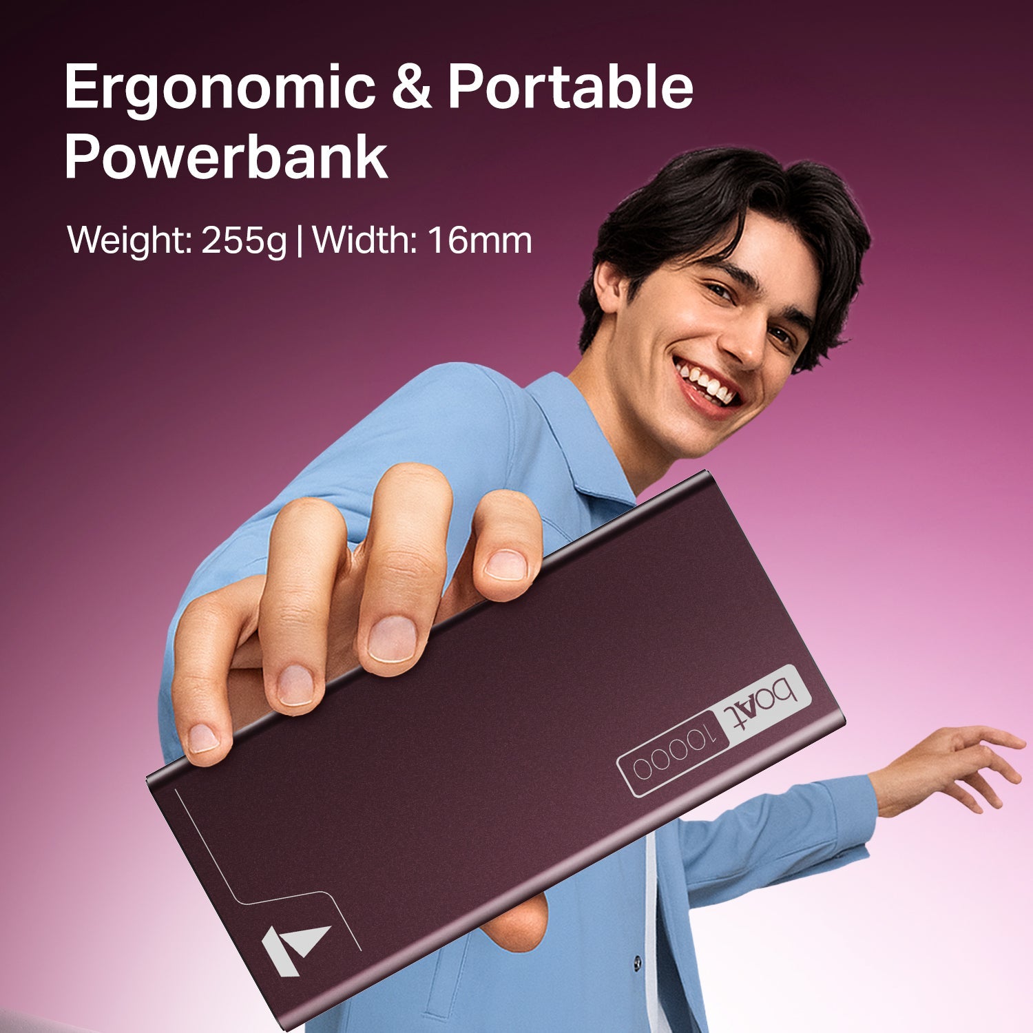 EnergyShroom PB300 | Powerbank with 10000mAh battery capacity with Smart IC protection, 22.5W fast charging