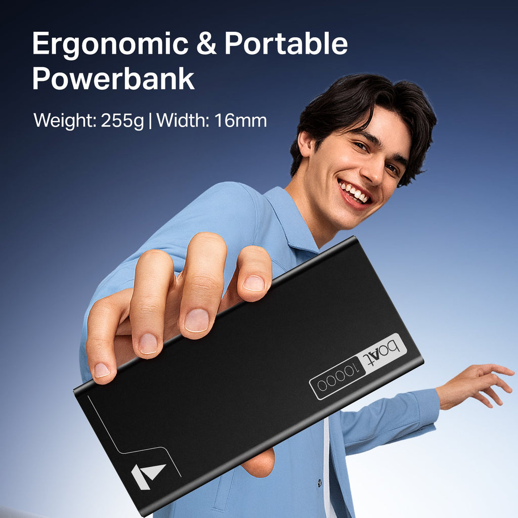 EnergyShroom PB300 | Powerbank with 10000mAh battery capacity with Smart IC protection, 22.5W fast charging