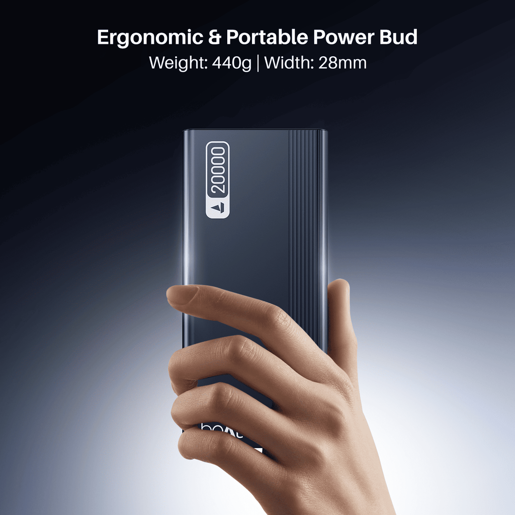 Energyshroom PB401 | Powerbank with 20000mAh Lithium Polymer Battery, Multiple Ports for Simultaneous Charging