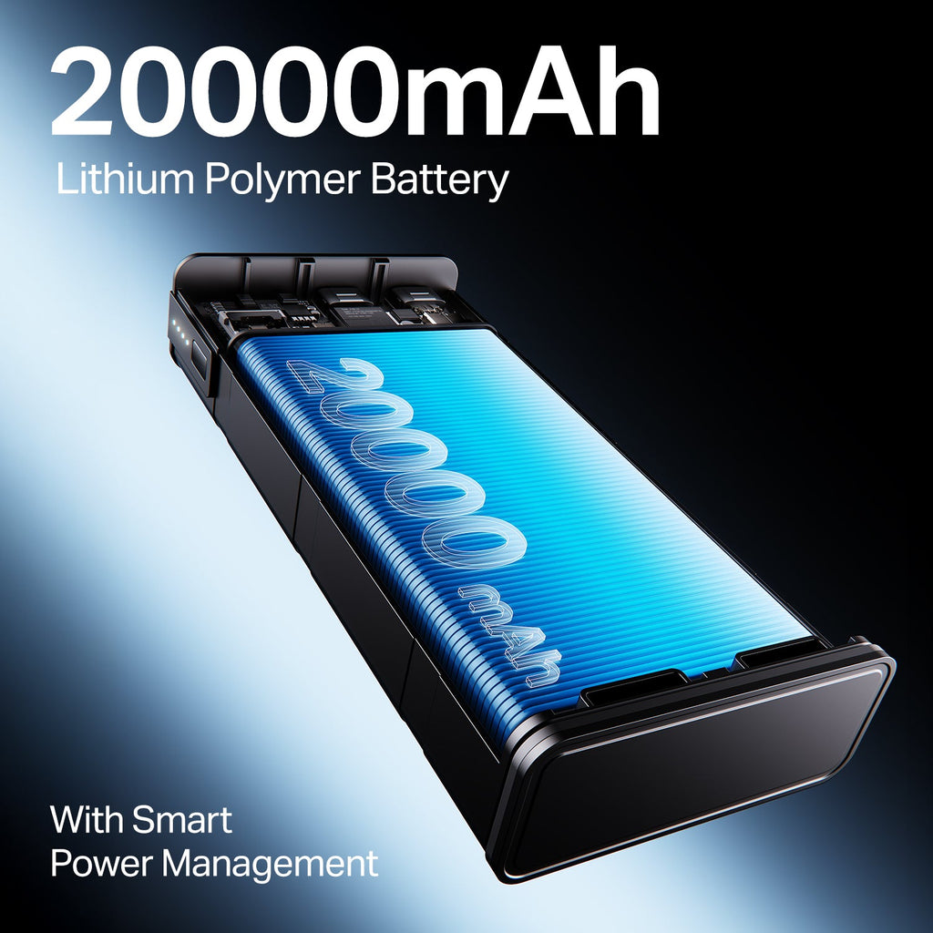 boAt Energyshroom PB400 | Powerbank with 20000mAh battery capacity with Smart IC protection