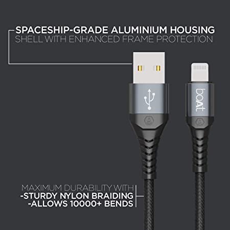 boAt LTG 200 Lightning Apple MFi Certified Cable