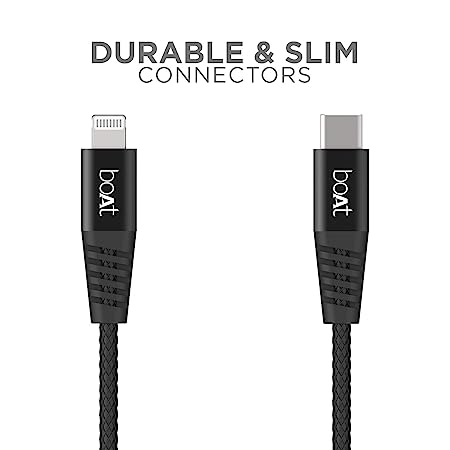 boAt LTG 600 Apple Certified Lightning Cable 1.2 Meter | Premium Fast Charging Cable for Apple devices