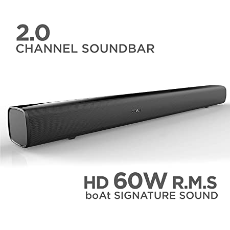 Aavante Bar 1160 | 60W RMS Sound Bar with 2.0 Channel Surround Sound, EQ Modes, Sleek & Lightweight Design