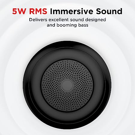 Stone 135 | Portable Bluetooth Speaker with up to 11 Hours Playback & 5W RMS Immersive Sound, IPX 4 Water Resistant