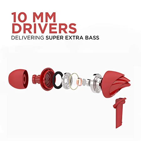 Bassheads 110 | Wired Earphones comes with 10mm Driver, Hawk Inspired Design, Powerful Bass, Stereo In-Line Microphone