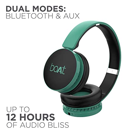 boAt Rockerz 370 | Wireless Headphone with 40mm Dynamic Driver, Bluetooth & AUX Connectivity, Upto 8HRS Playback
