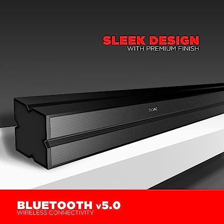 boAt Aavante Bar 1300 | 60W Sound Bar with 2.0 Channel Surround Sound, Smart & Integrated Music,Control enabled, EQ Modes, BT, AUX