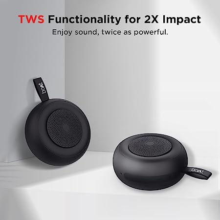 Stone 135 | Portable Bluetooth Speaker with up to 11 Hours Playback & 5W RMS Immersive Sound, IPX 4 Water Resistant