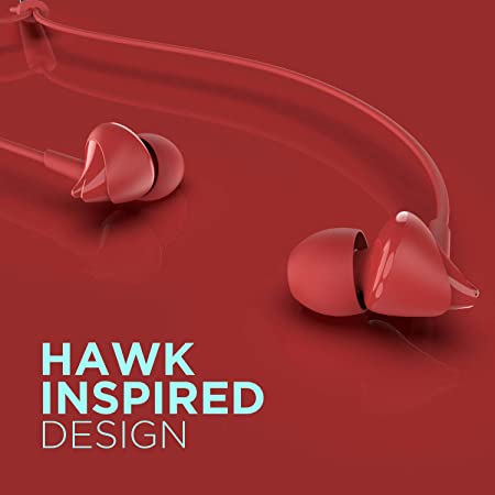 Bassheads 110 | Wired Earphones comes with 10mm Driver, Hawk Inspired Design, Powerful Bass, Stereo In-Line Microphone