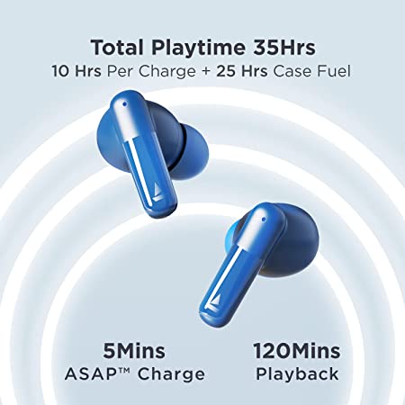 boAt Airdopes 172 | Wireless Earphones with 42 Hours playback with boAt’s Signature Audio Experience, ASAP™ Fast charge