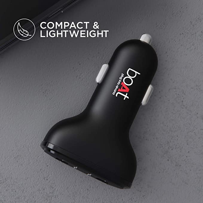 boAt Dual QC Port Rapid Car Charger 18W