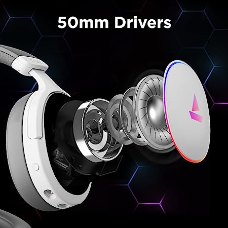 boAt Immortal 300 | Headphone with 50mm drivers, 3D driverless spatial audio & ENx™ technology, Dual EQ modes and RGB lights